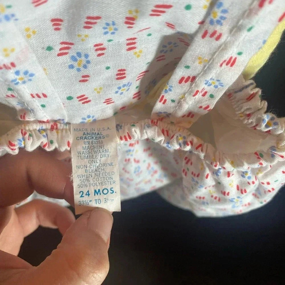 Vintage Animal Crackers romper with built in plastic bottoms. Size 24 months. - Picture 4 of 9